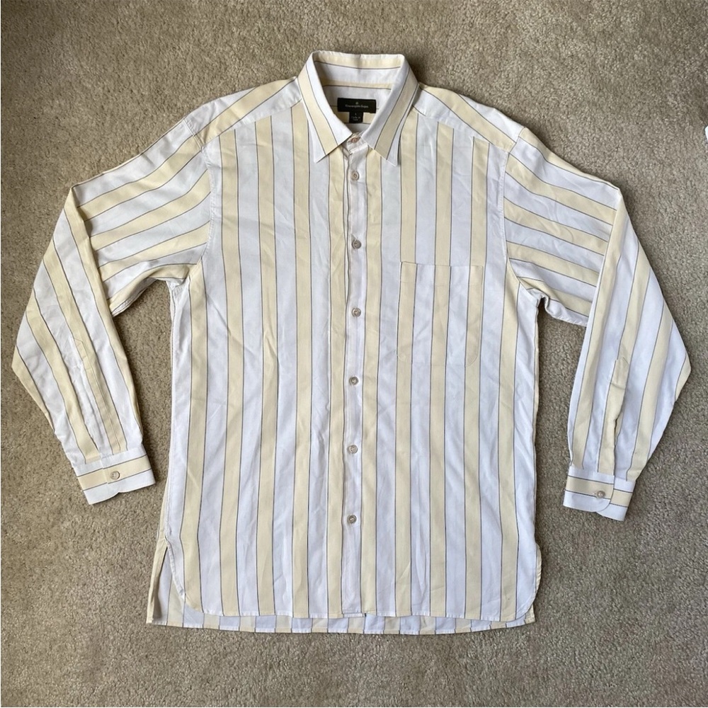 Ermenegildo Zegna Striped Shirt Size Large Made in Italy